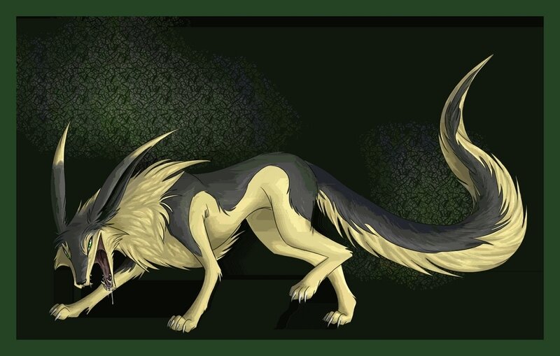 fanged wolf creature