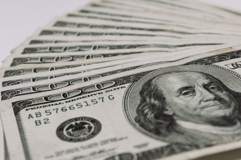 Fanned Hundred-dollar Bills