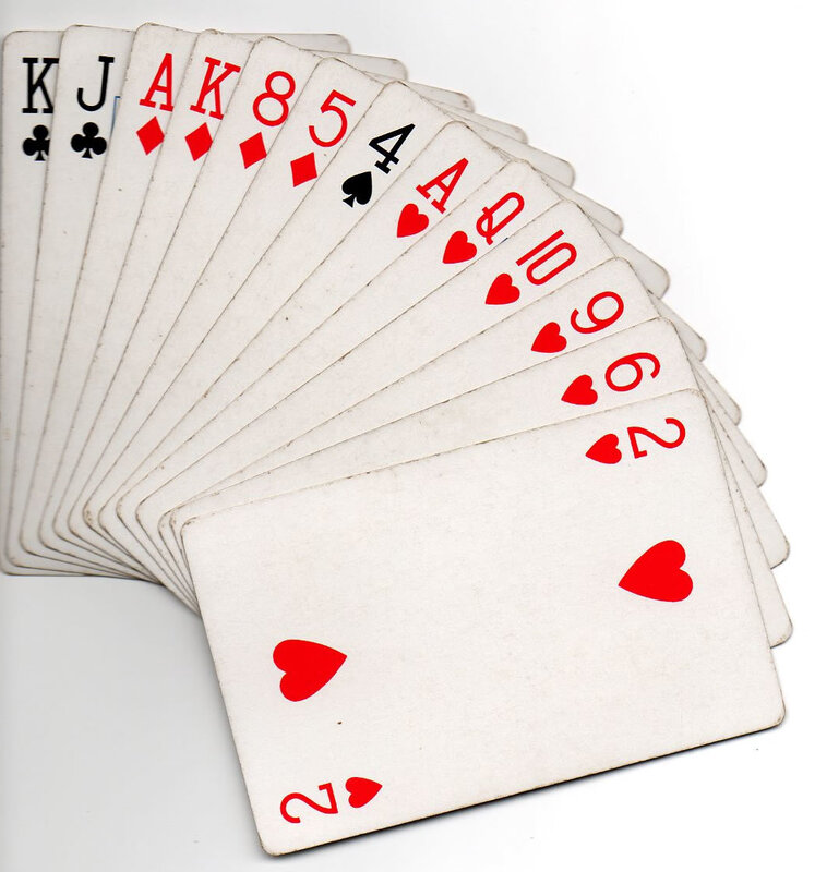fanned playing cards
