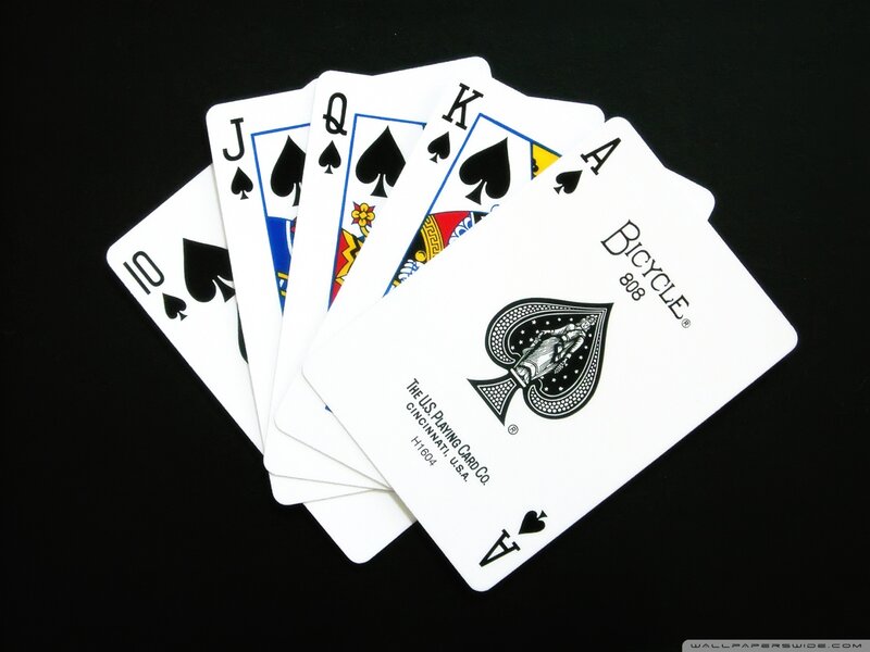 Fanned Spades Cards