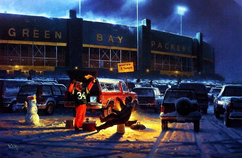 Fans Tailgating in Snow