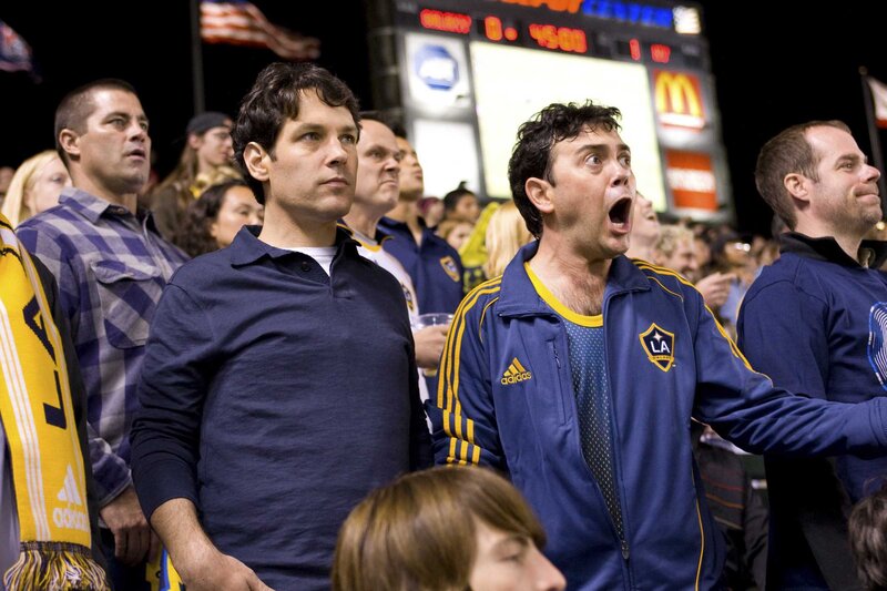 Fans watching a soccer game