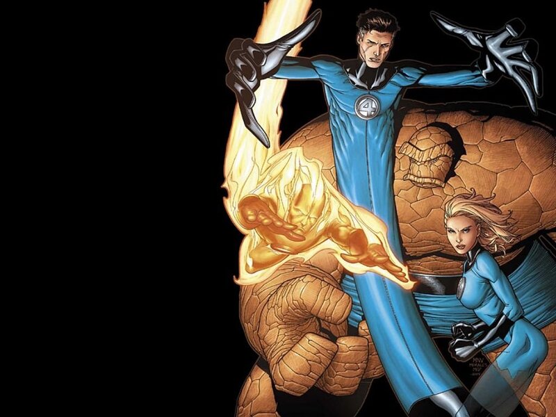 Fantastic Four Team — Blue, Dramatic, Comic
