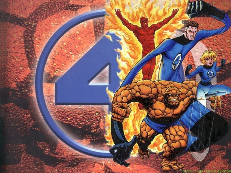 Fantastic Four Team — Blue, Dramatic