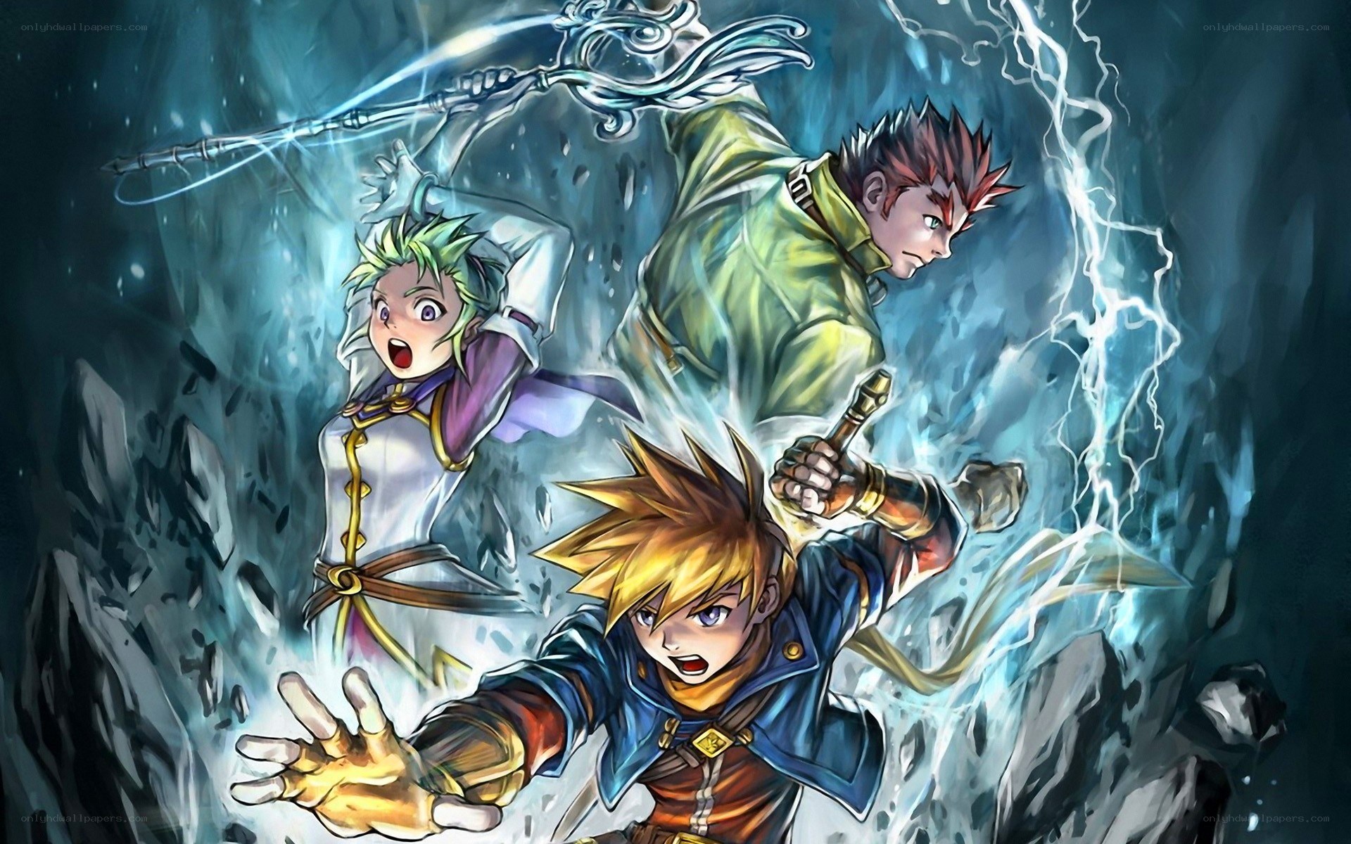 fantasy adventure characters in action