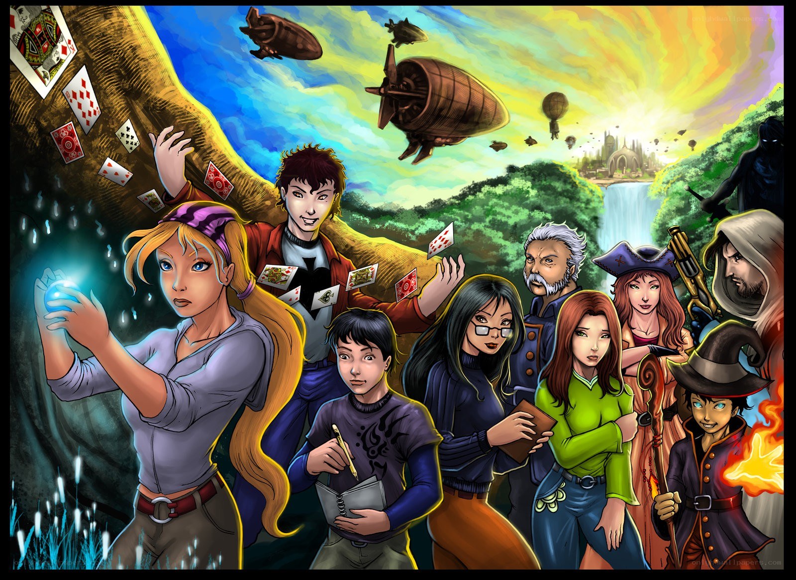 Fantasy adventure group portrait