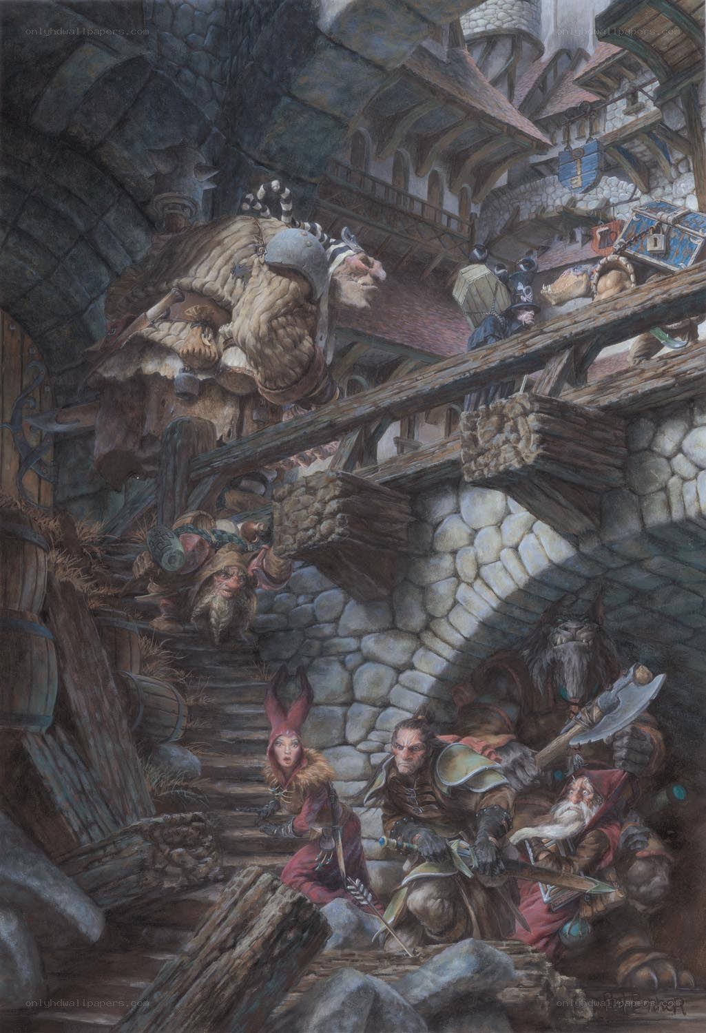 Fantasy adventure in a stone fortress