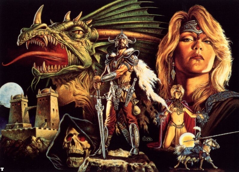 Fantasy adventure with dragon