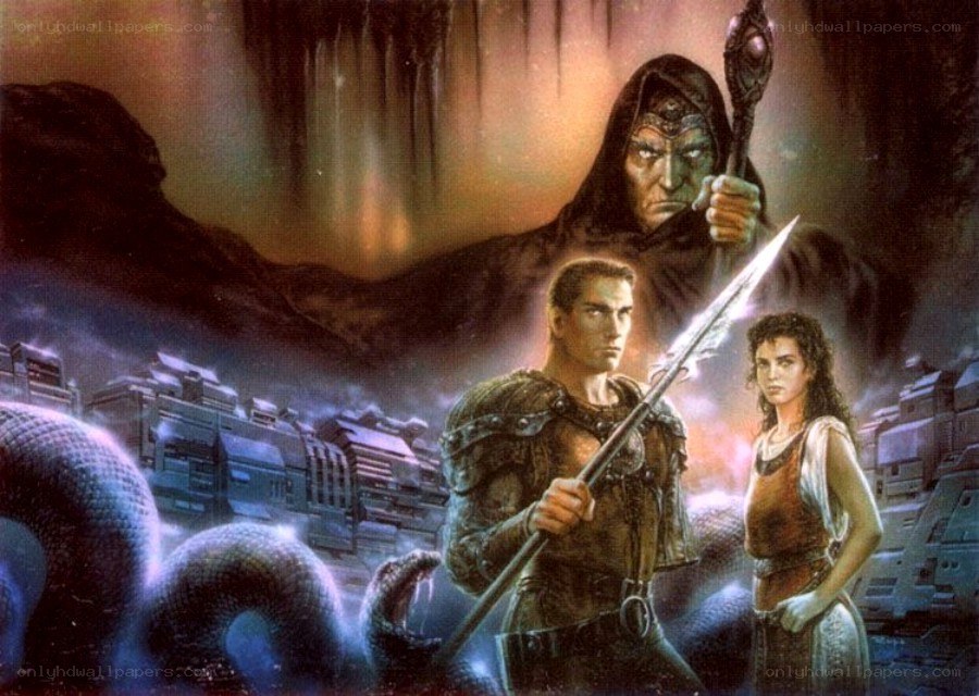Fantasy adventure with warriors