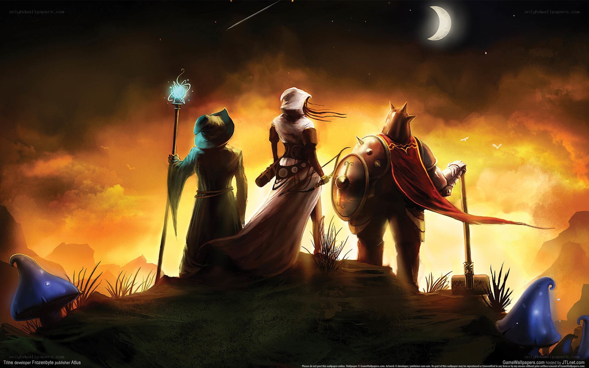 fantasy adventurers at dusk
