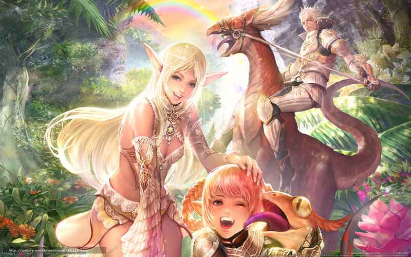 Fantasy adventurers in a lush forest