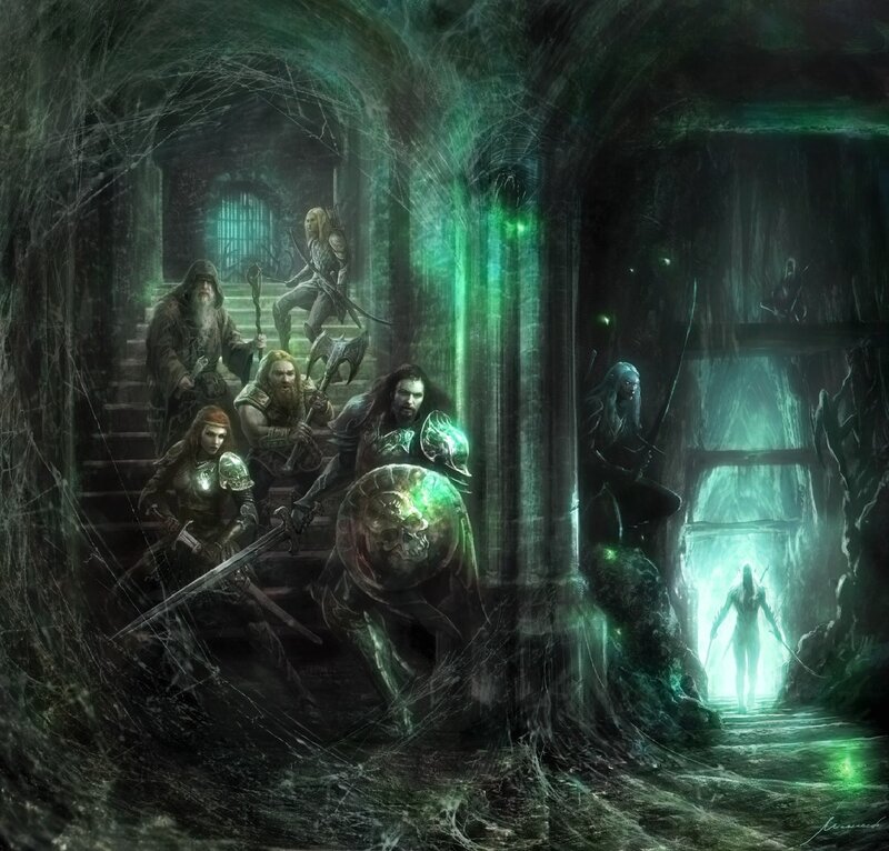 Fantasy Adventurers in Dungeon — Green