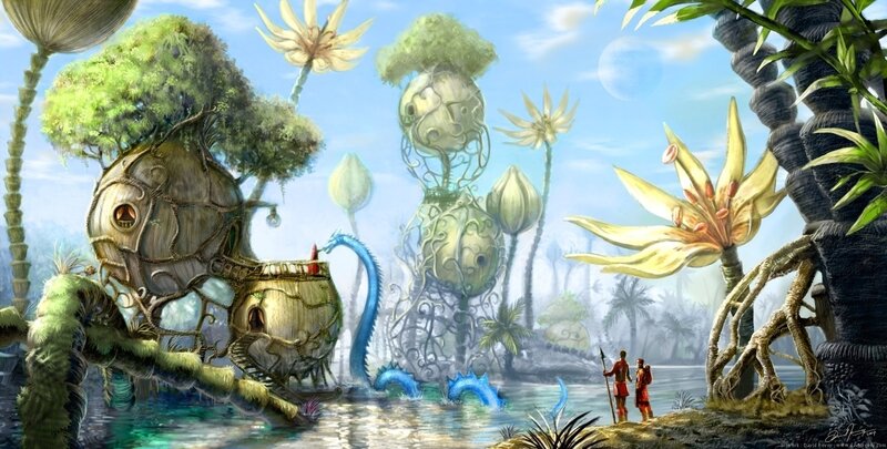 fantasy alien landscape