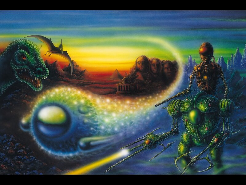 Fantasy alien landscape scene