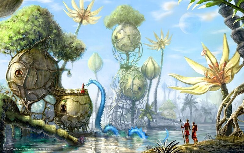 Fantasy alien landscape