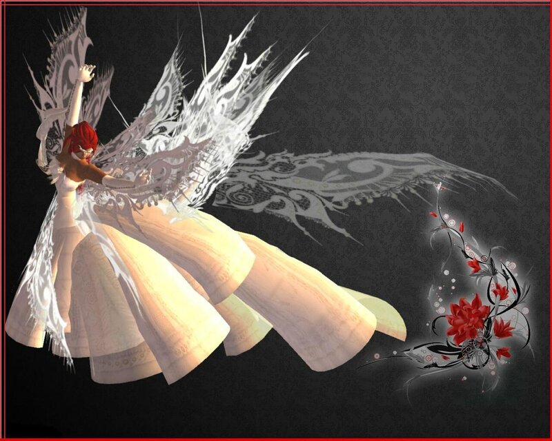 fantasy angel with red hair