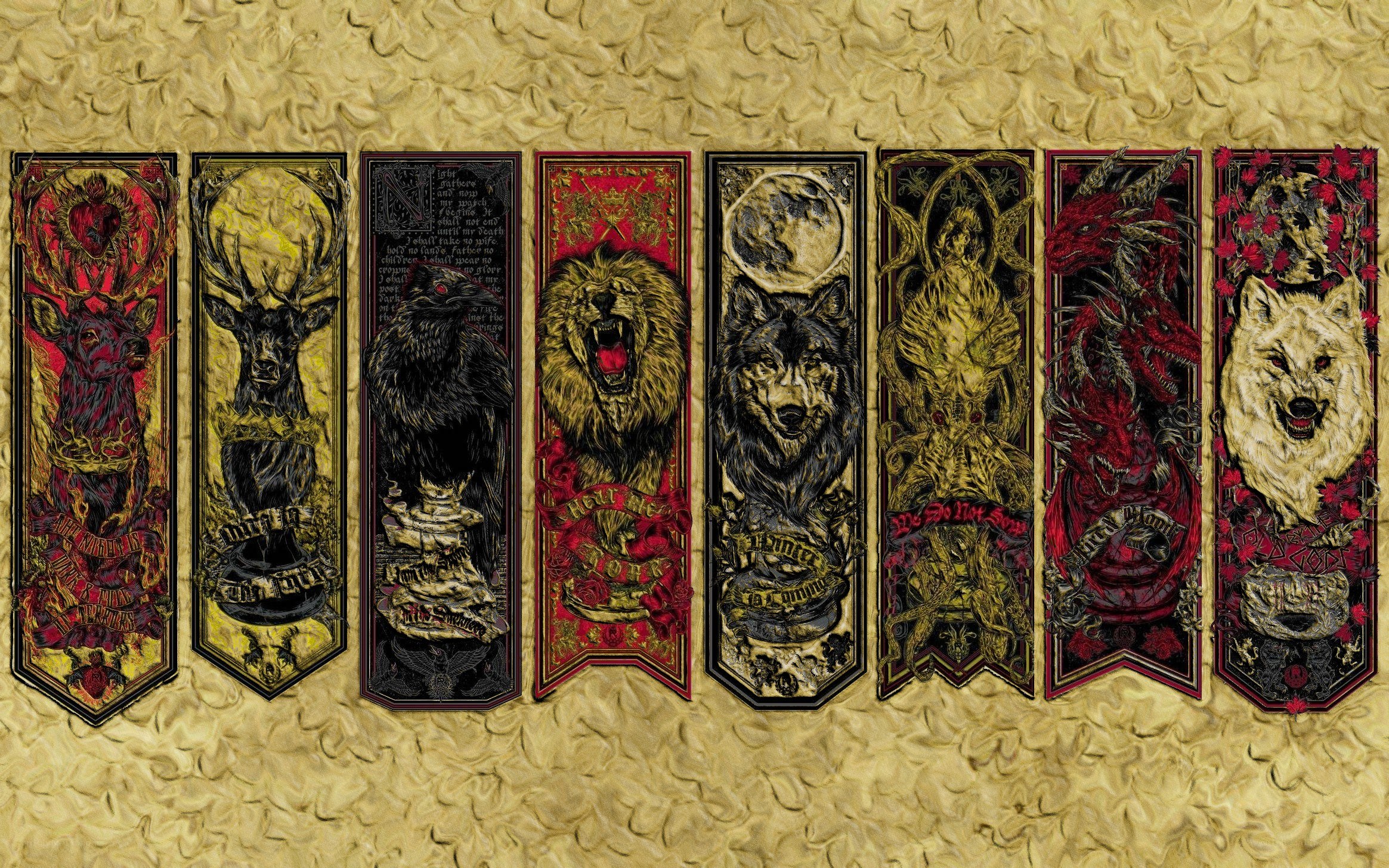 Fantasy animal banners collection