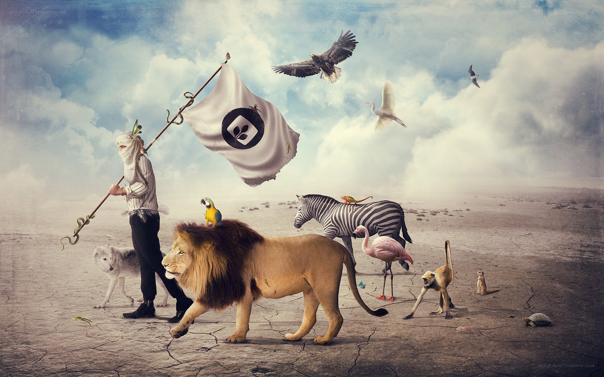 Fantasy animal procession