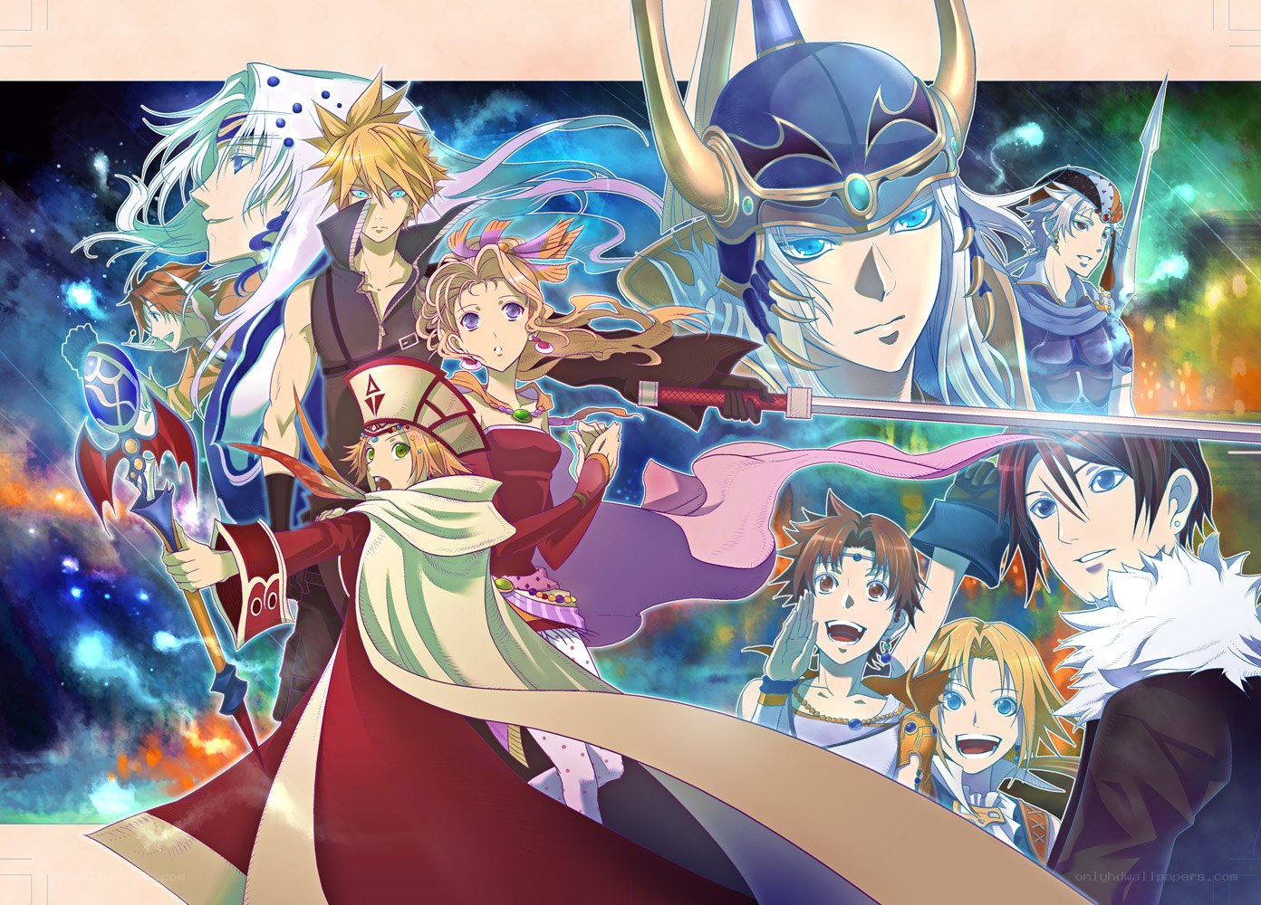Fantasy anime character ensemble