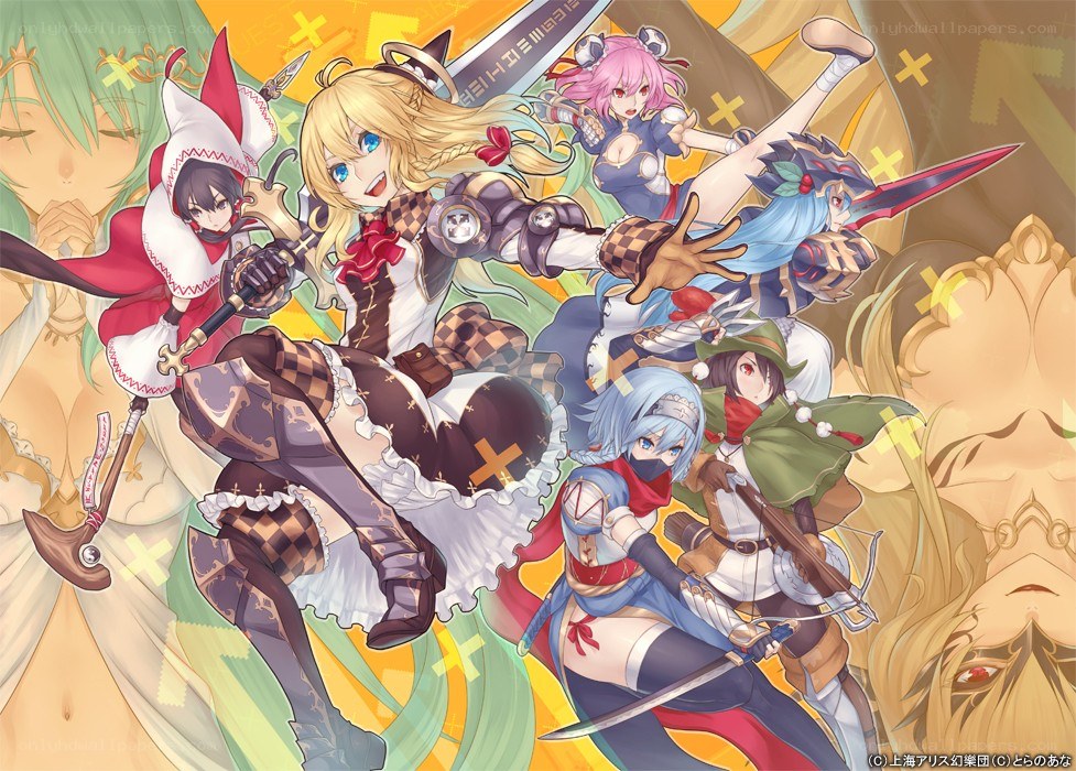 Fantasy anime warrior group