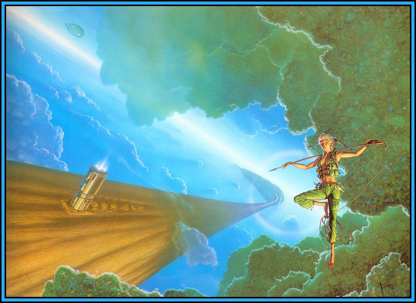 Fantasy archer in a surreal landscape