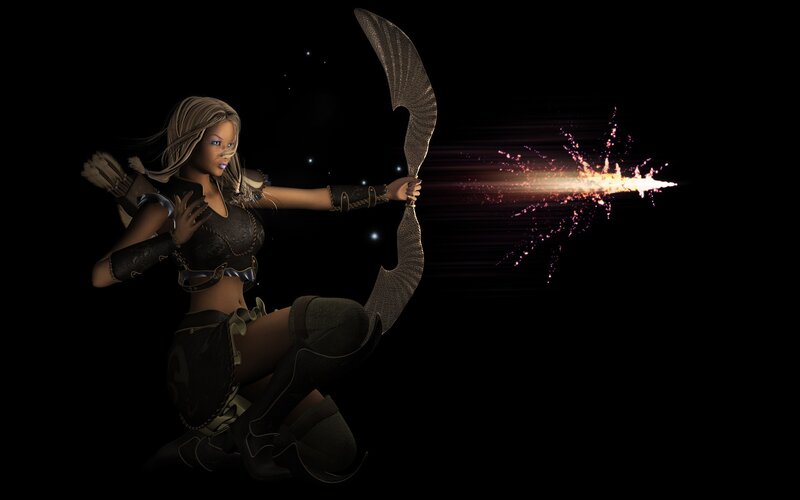 fantasy archer in action