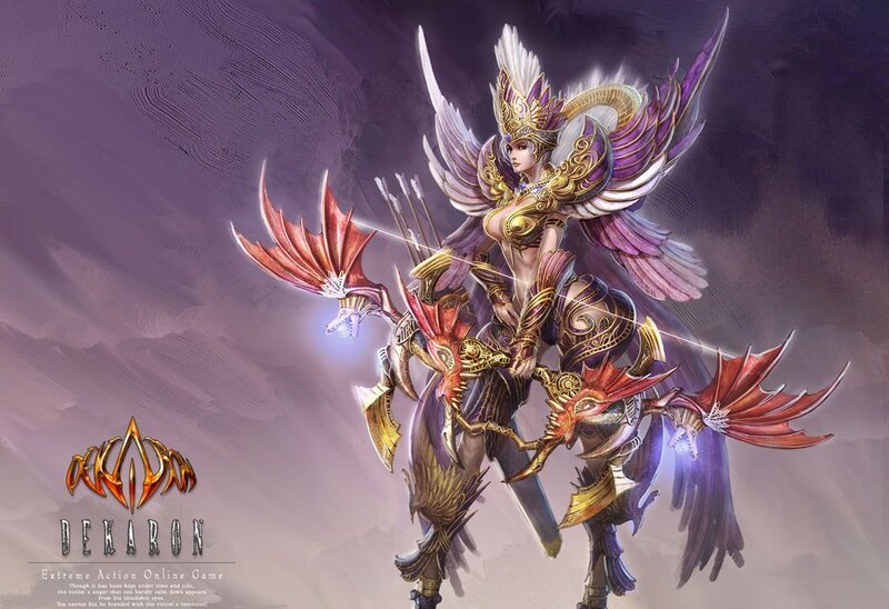 Fantasy archer with wings