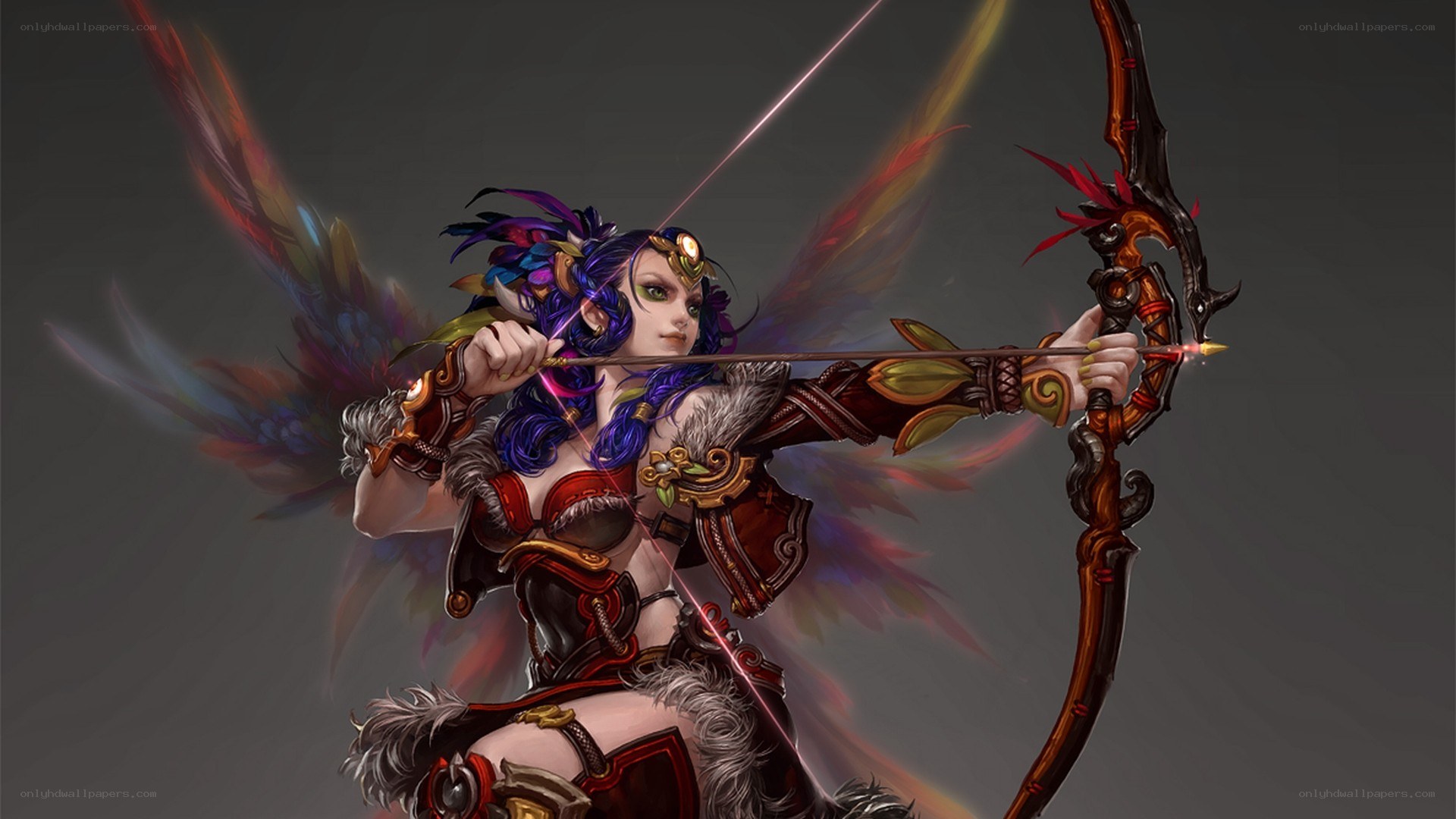 fantasy archer with wings