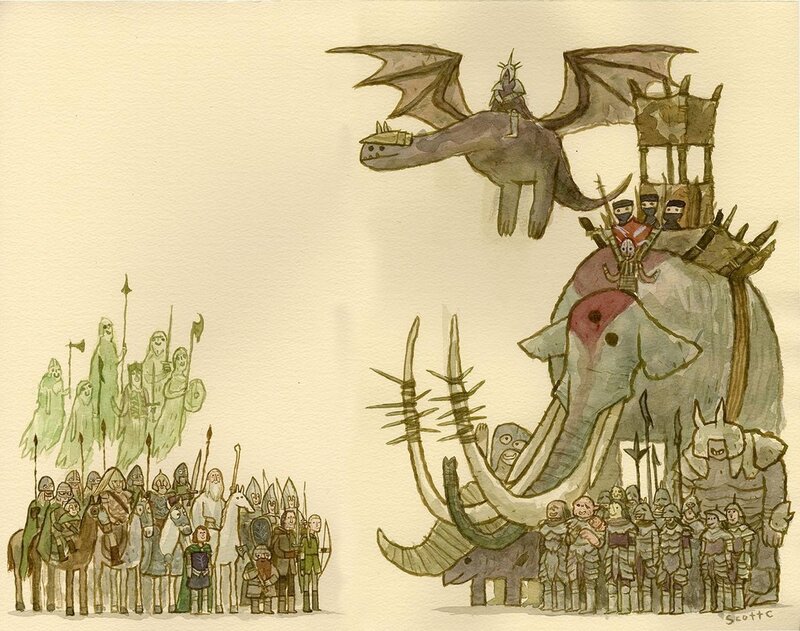 Fantasy Army Battle — Brown