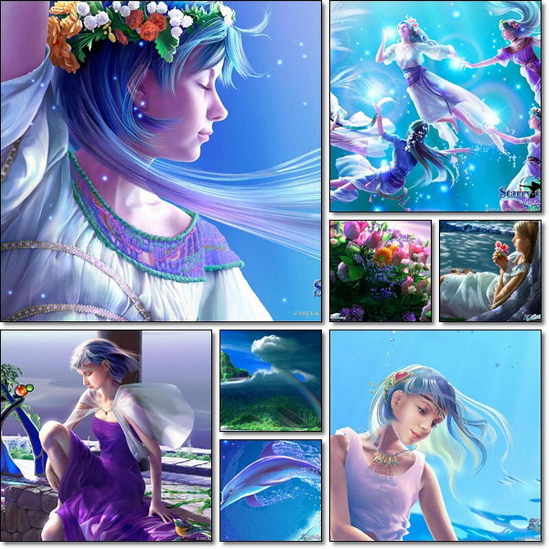 Fantasy art collage