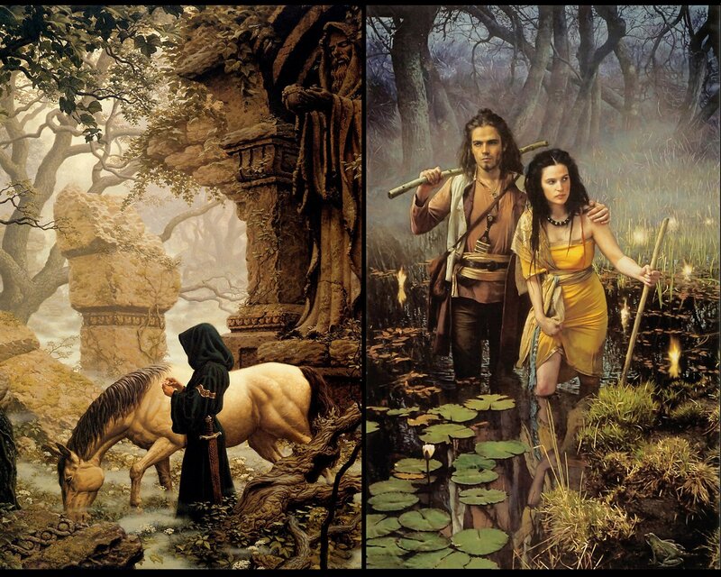 Fantasy art diptych