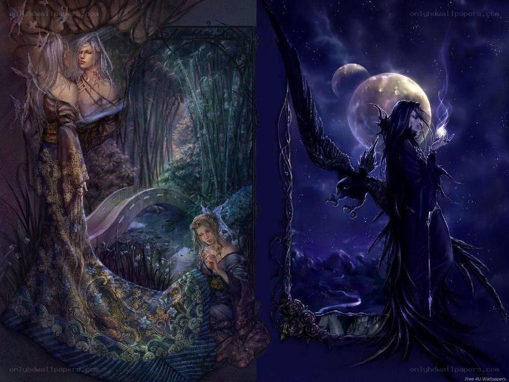 Fantasy art with two figures