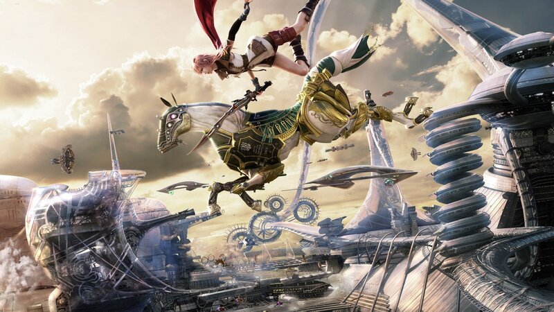 Fantasy battle in a futuristic city