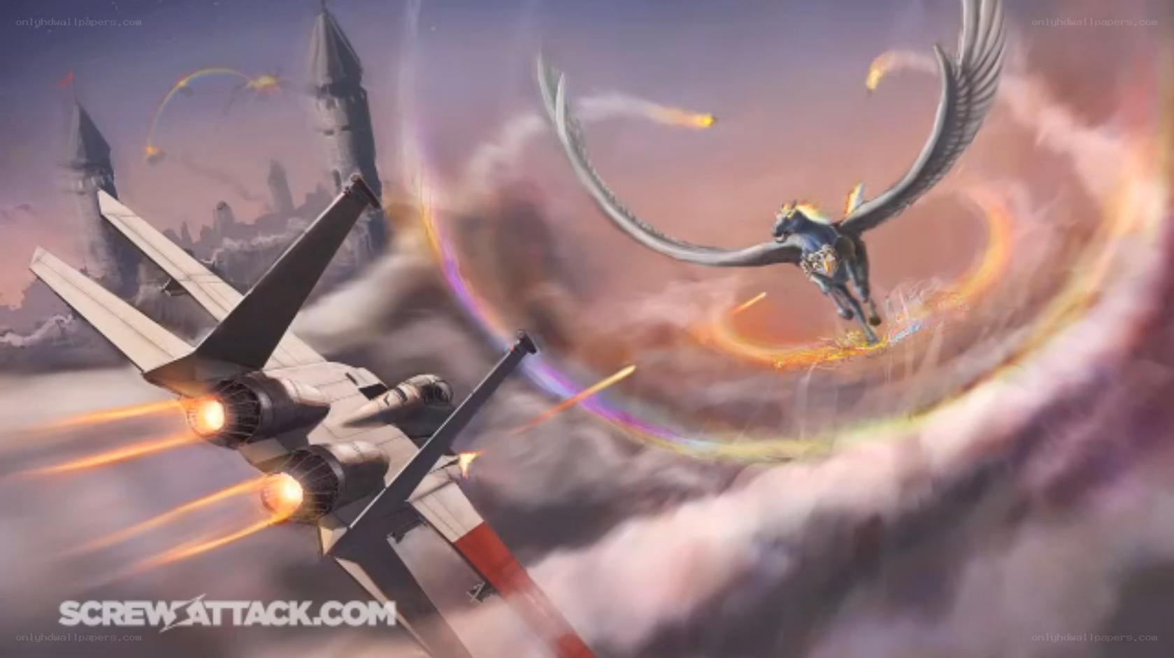 Fantasy battle in the sky