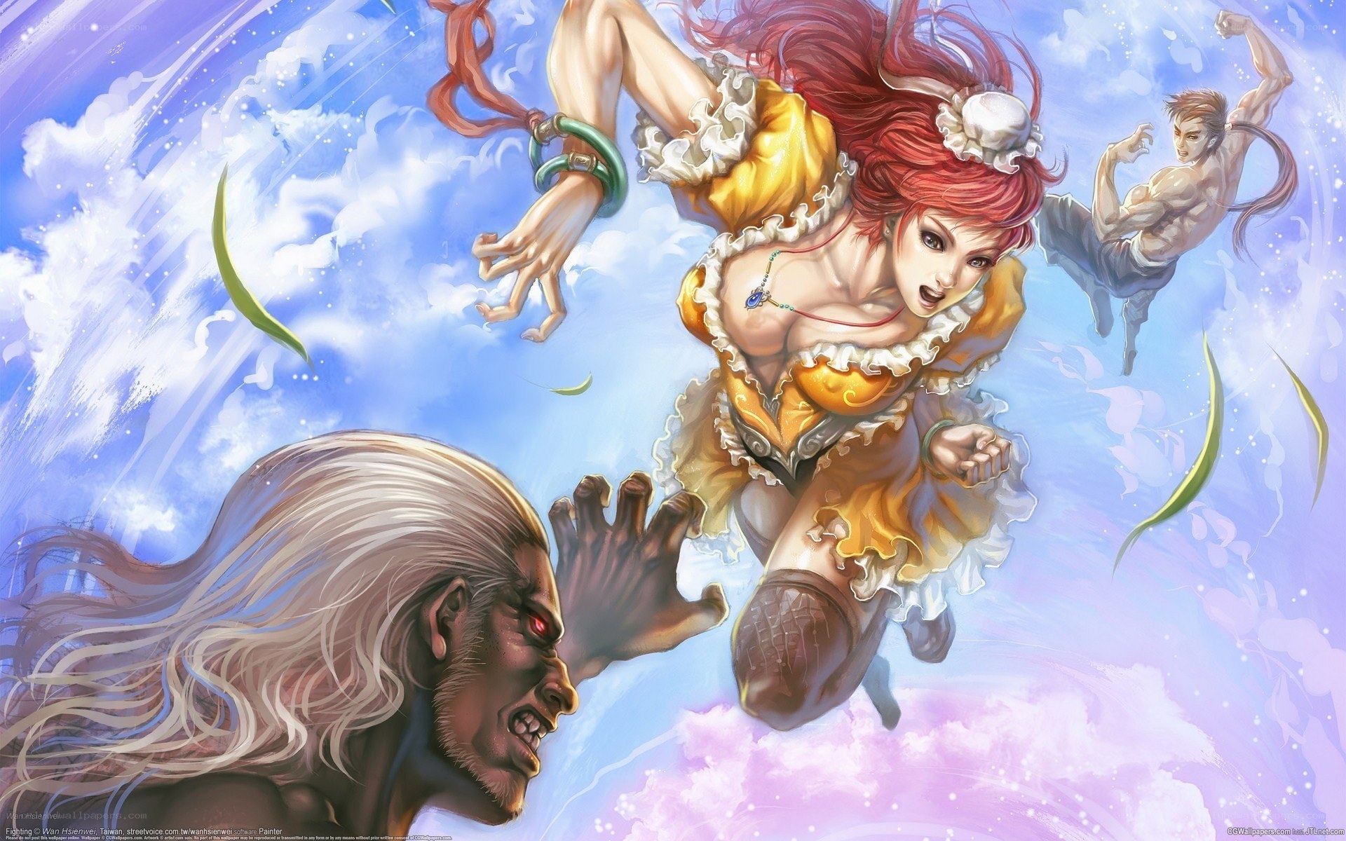 Fantasy battle in the sky