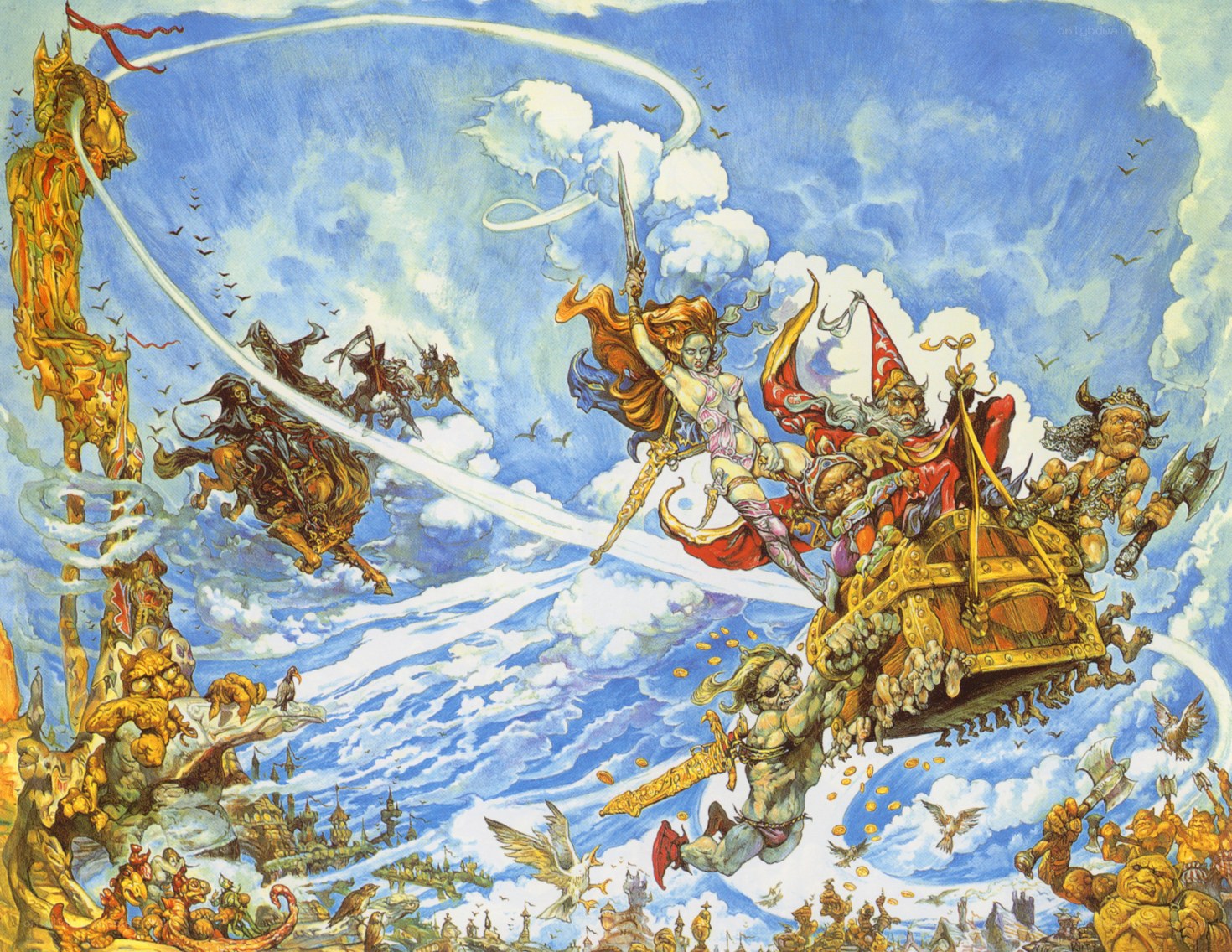 Fantasy battle in the sky