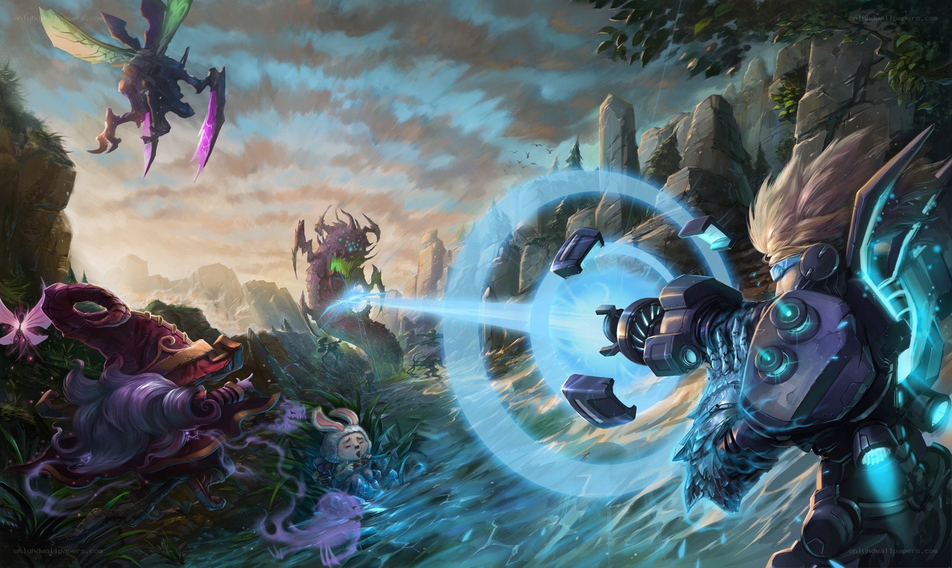 Fantasy battle scene