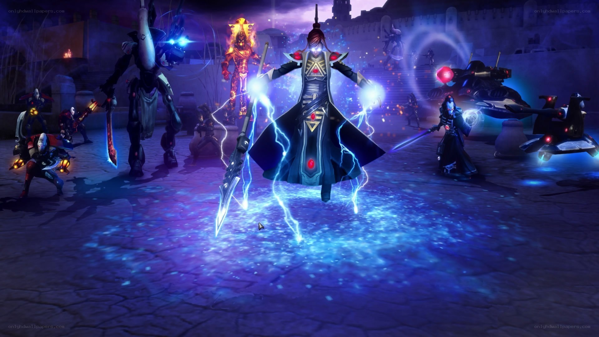 fantasy battle scene