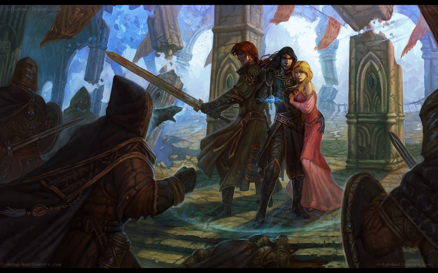 Fantasy battle scene