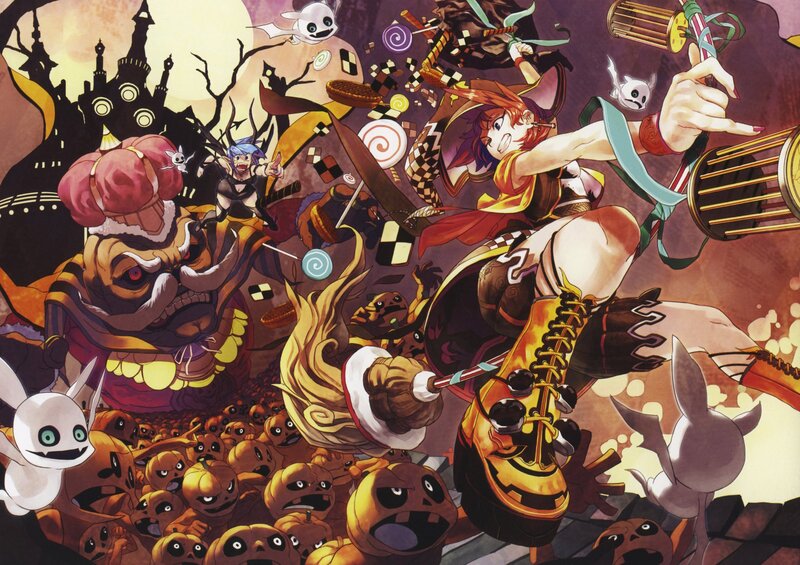 Fantasy battle with candy theme