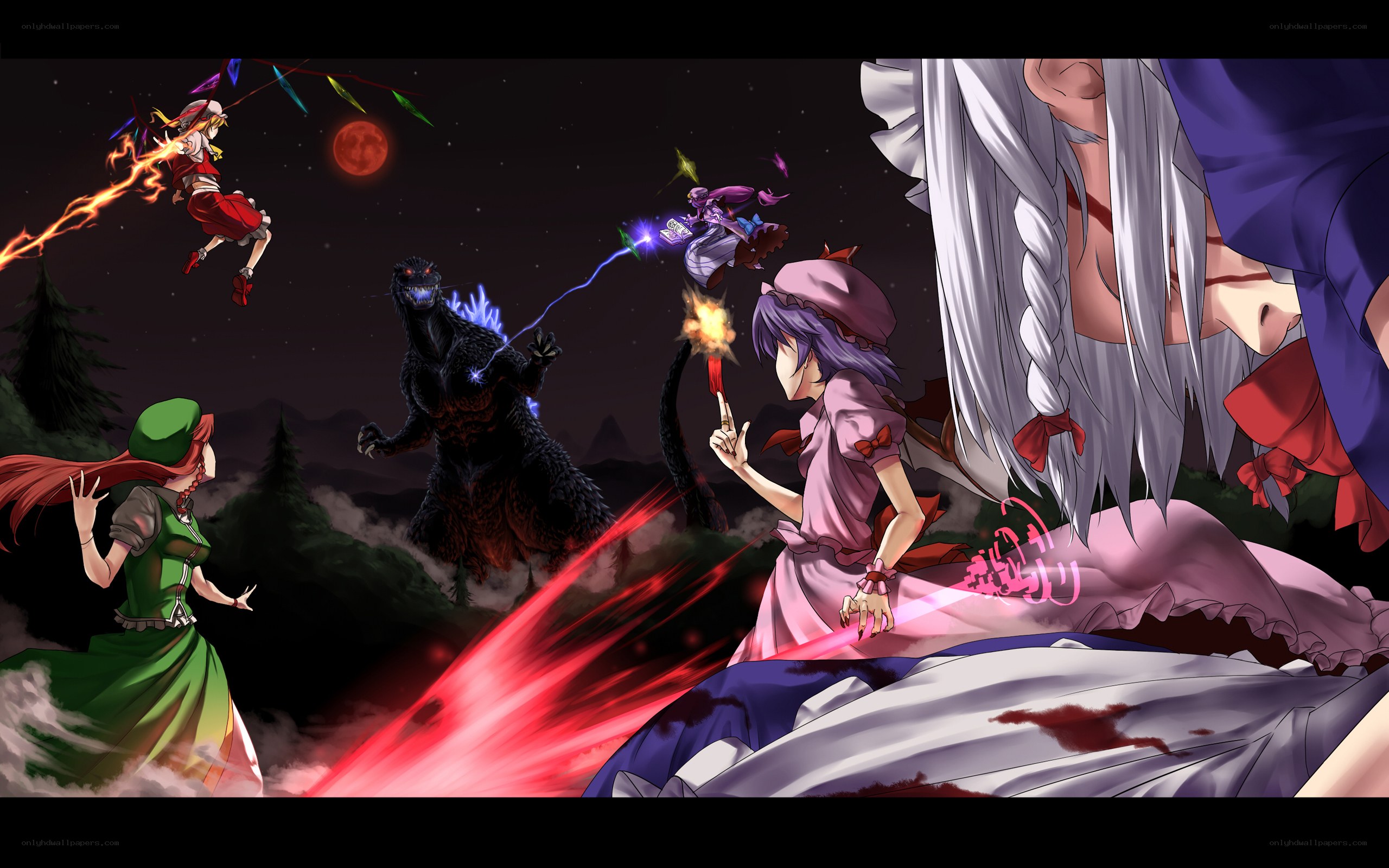 Fantasy battle with Godzilla