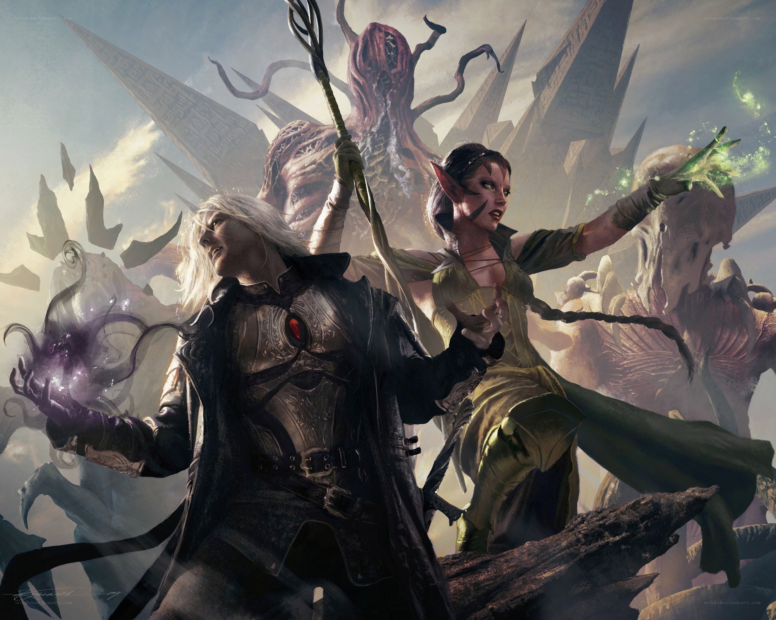 Fantasy battle with magic