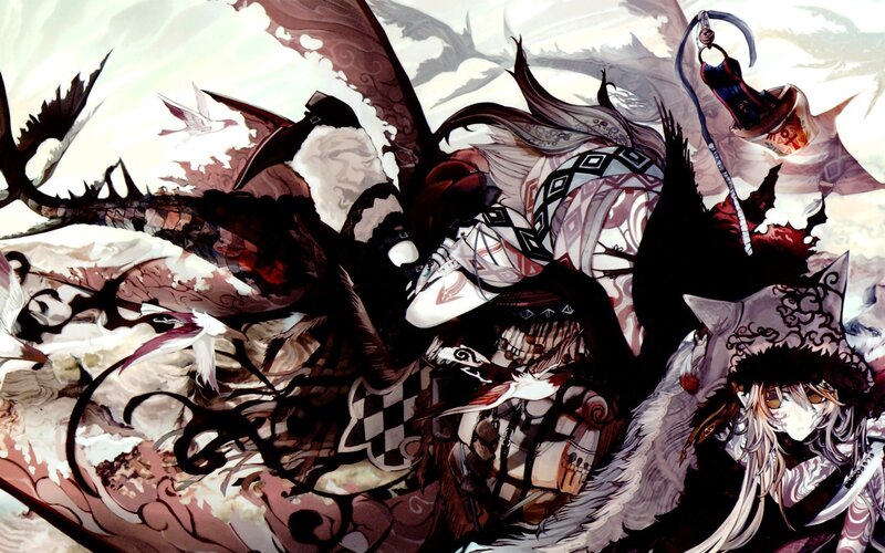 fantasy battle with winged figures