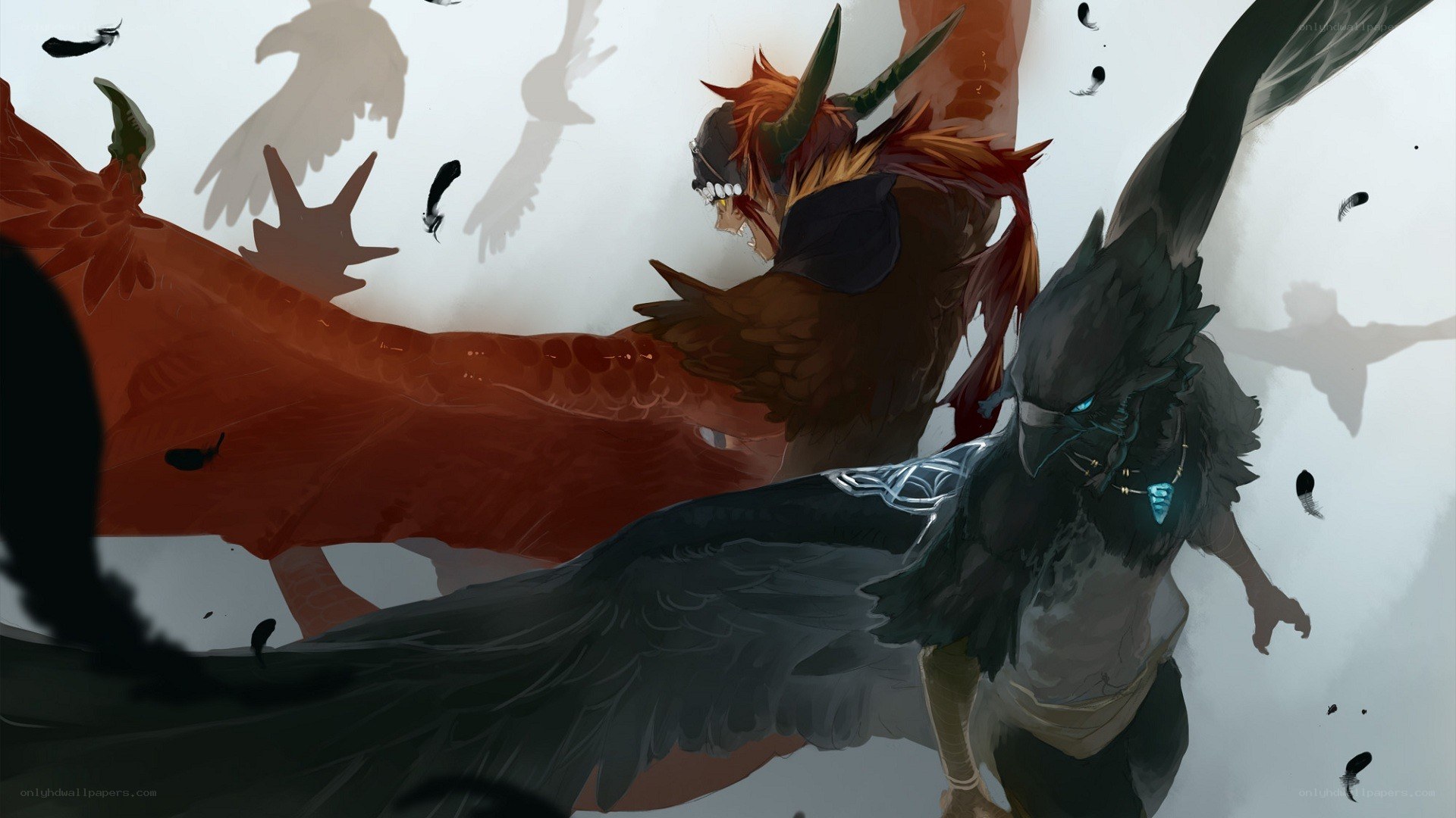 fantasy bird-people battle
