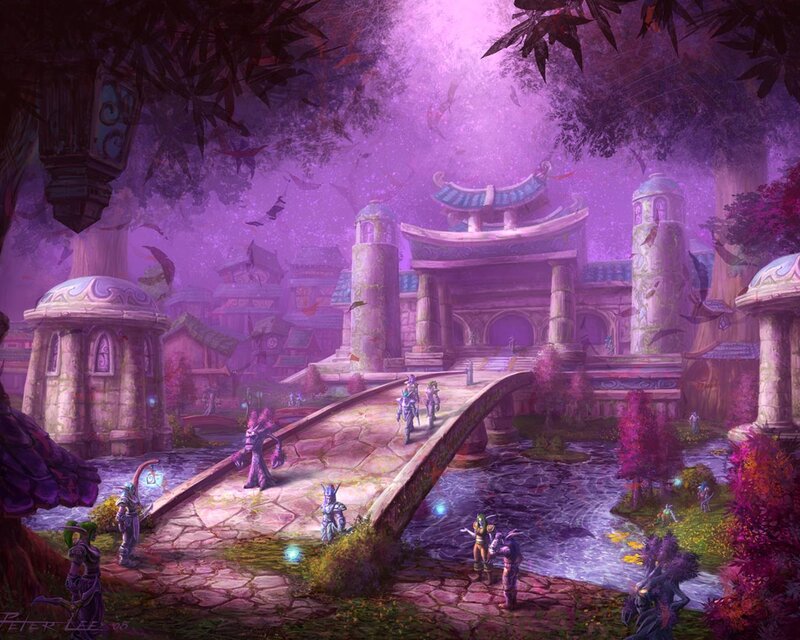 Fantasy Bridge and Temple