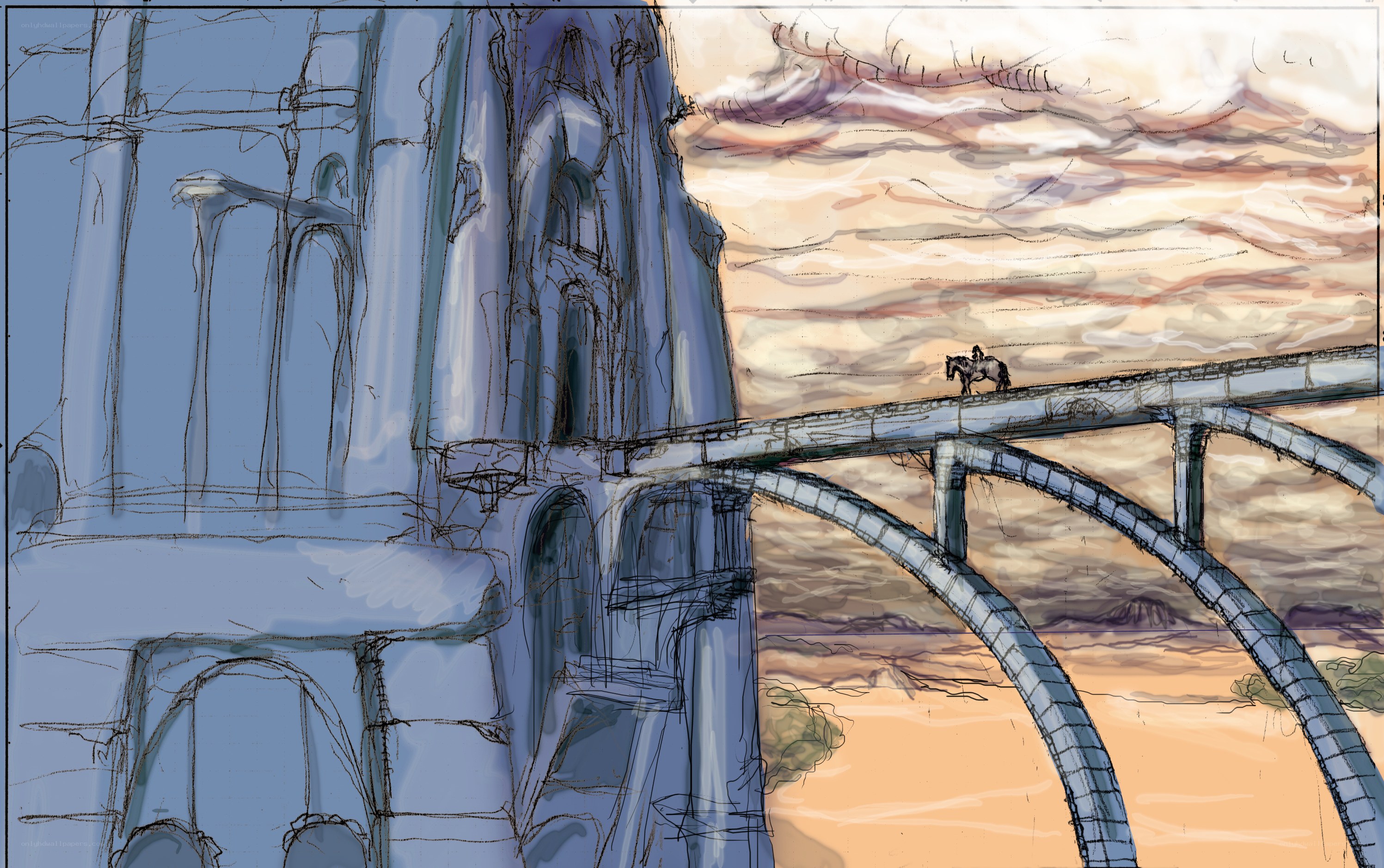 Fantasy bridge concept art