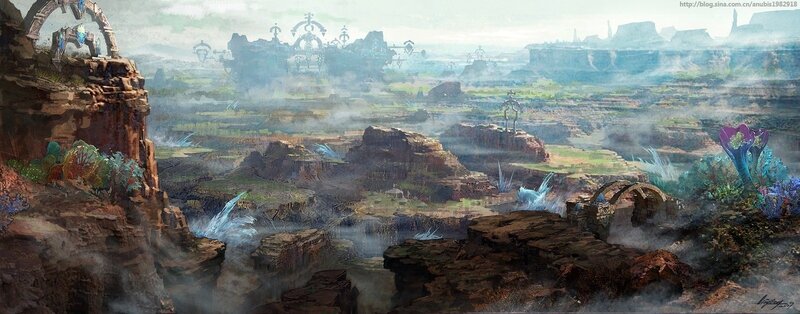 fantasy canyon landscape