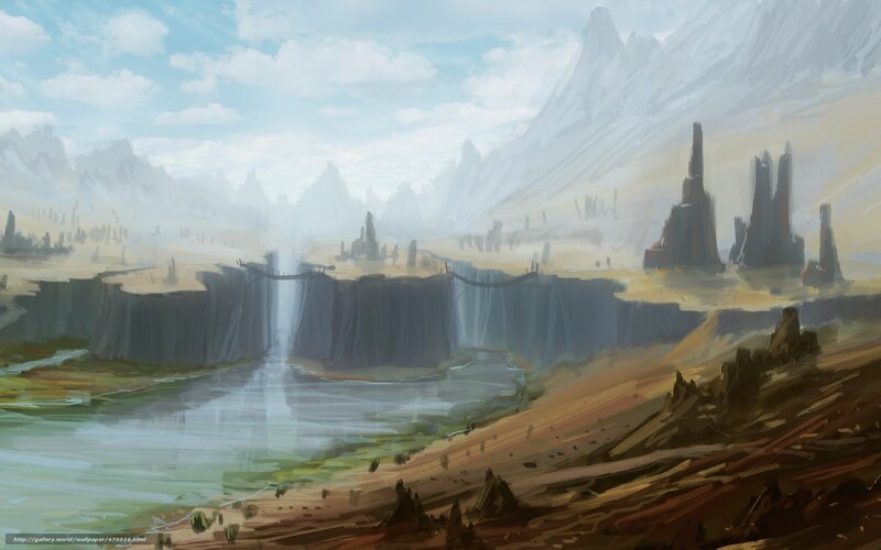fantasy canyon landscape