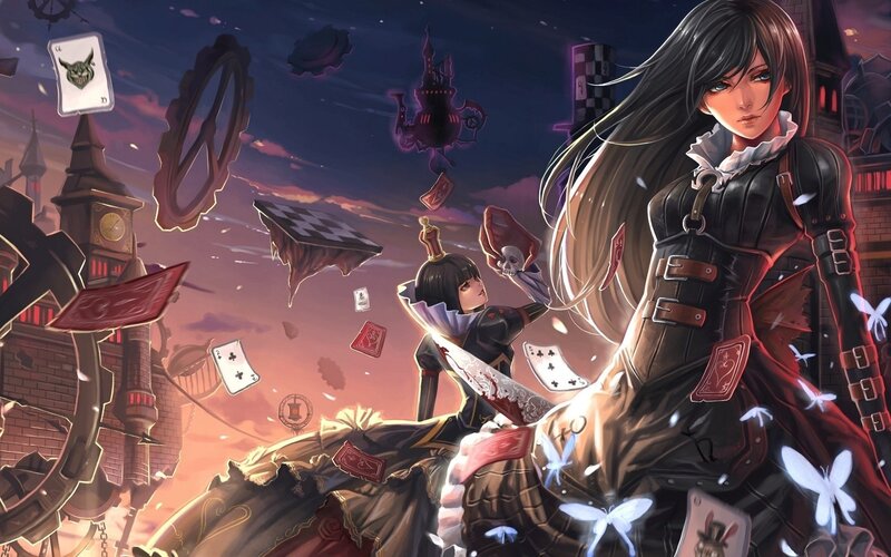 fantasy card battle scene