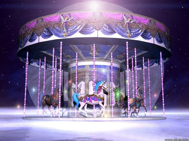 Fantasy carousel at night